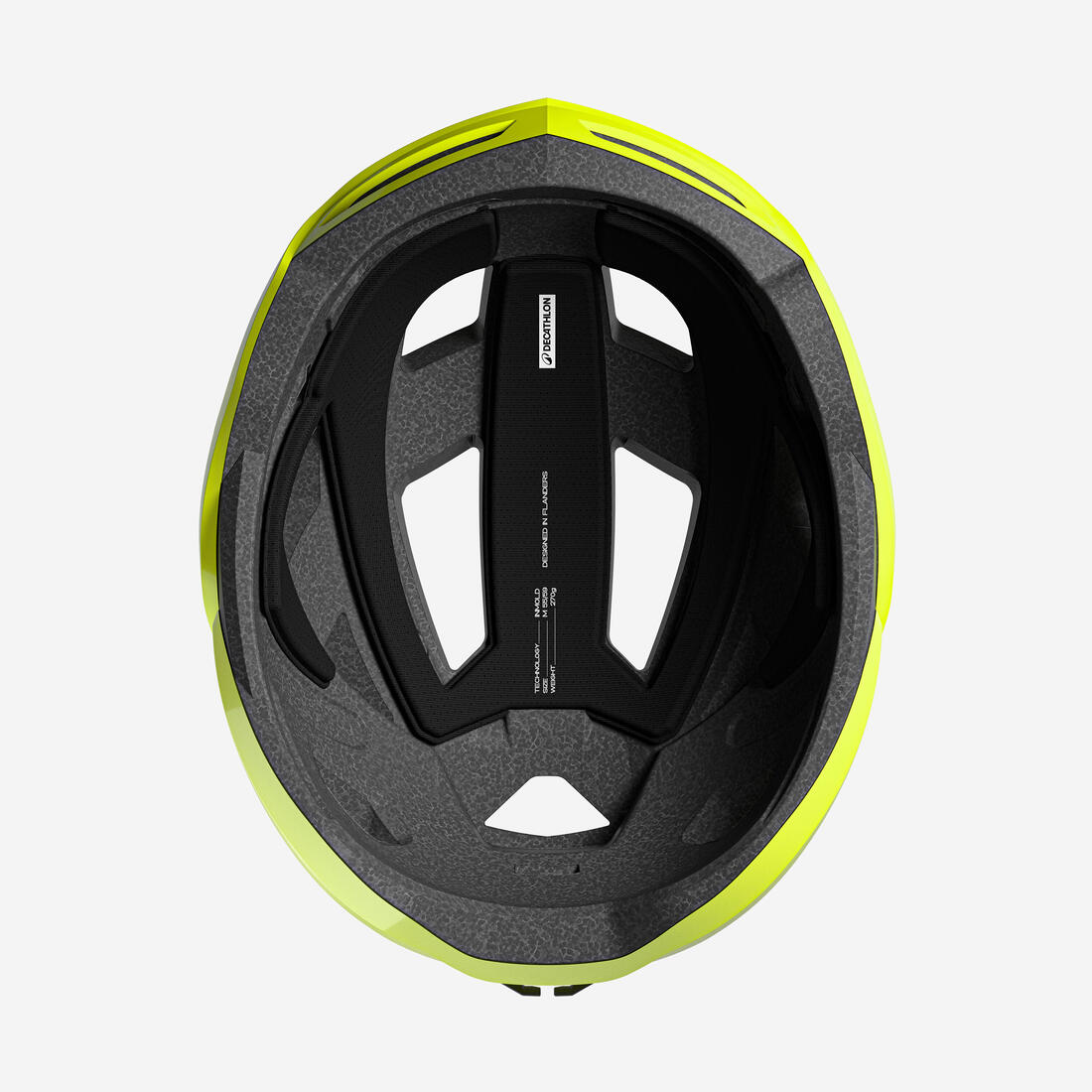 Casque velo route roadr 500 jaune fluo