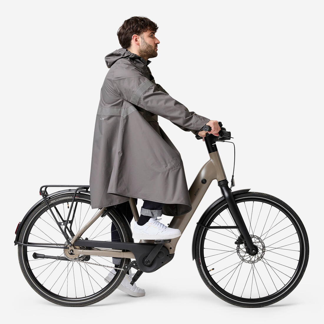 Poncho pluie vélo ville, visibilité de nuit, 540