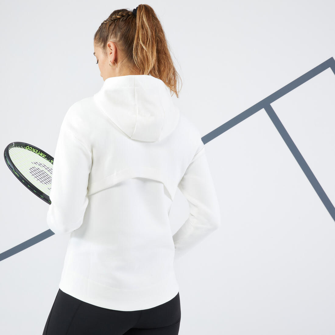 Sweat tennis à capuche demi zip dry soft - Dry 900