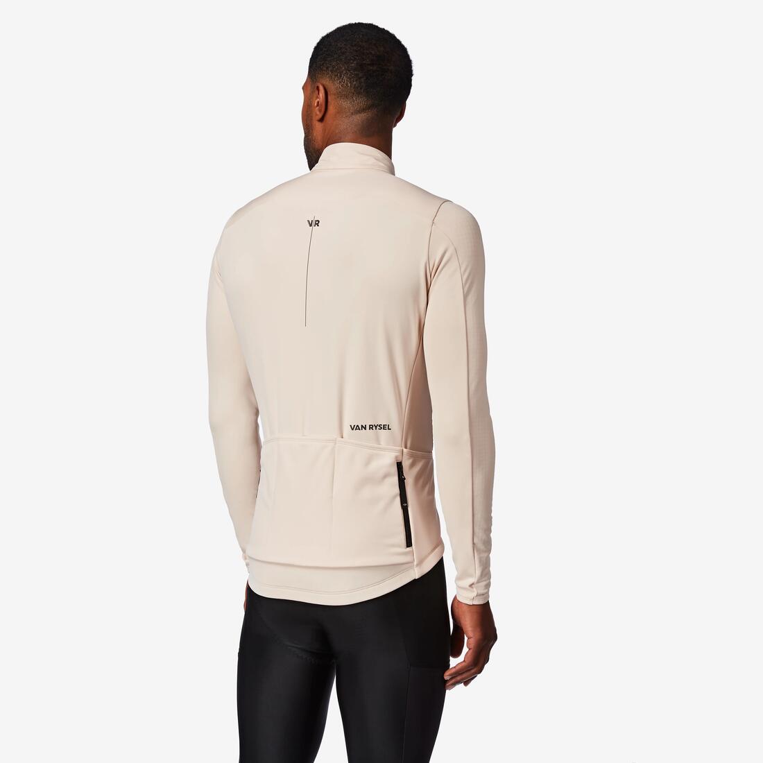 Maillot de vélo de route manches longues mi-saison homme, noir EDR