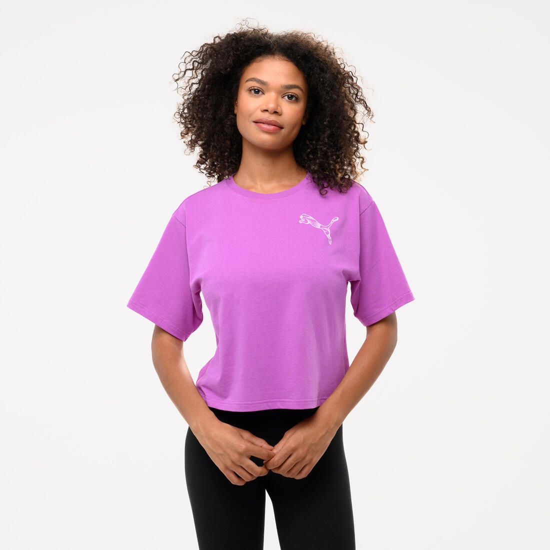 T-shirt en coton court à manches courtes femme