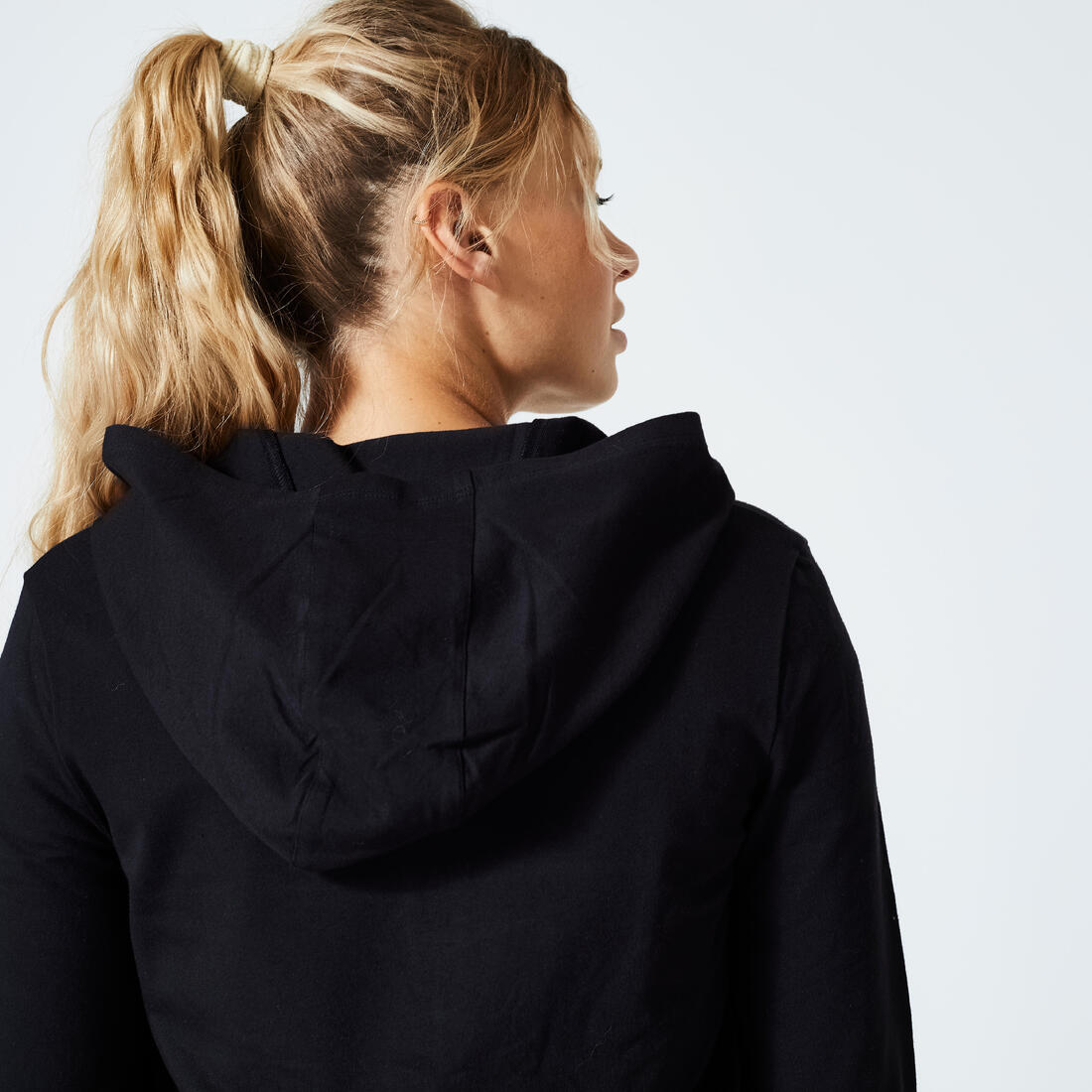 Sweat Zippé Fitness Femme - 100 Gris Pale