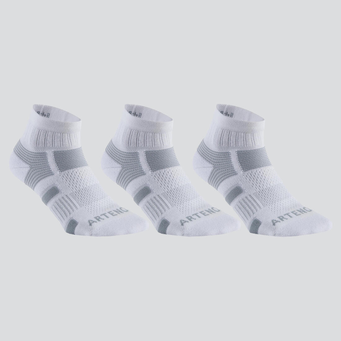 CHAUSSETTES DE SPORT MI-HAUTES ARTENGO RS 560 LOT DE 3 – blanc ultra