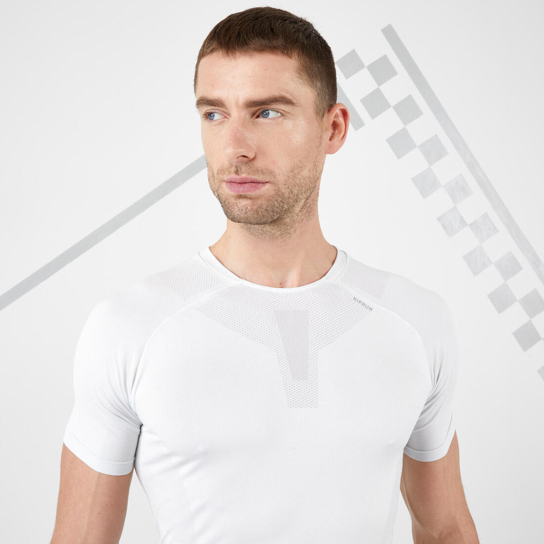 T-SHIRT RUNNING HOMME RESPIRANT KIPRUN SKINCARE ARDOISE