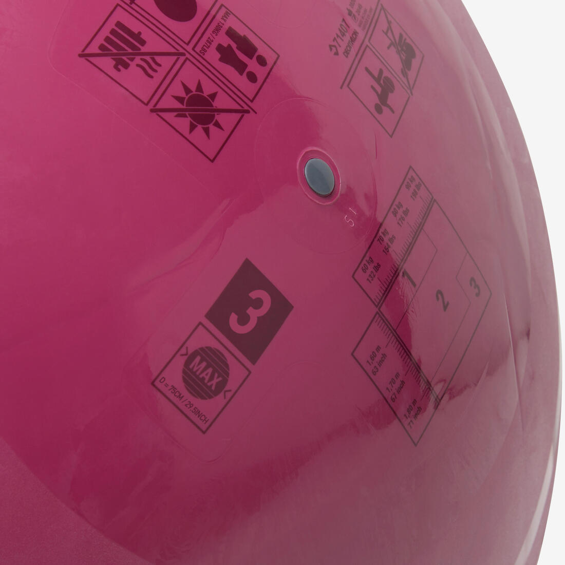 Gym ball taille 3 résistant 75 cm