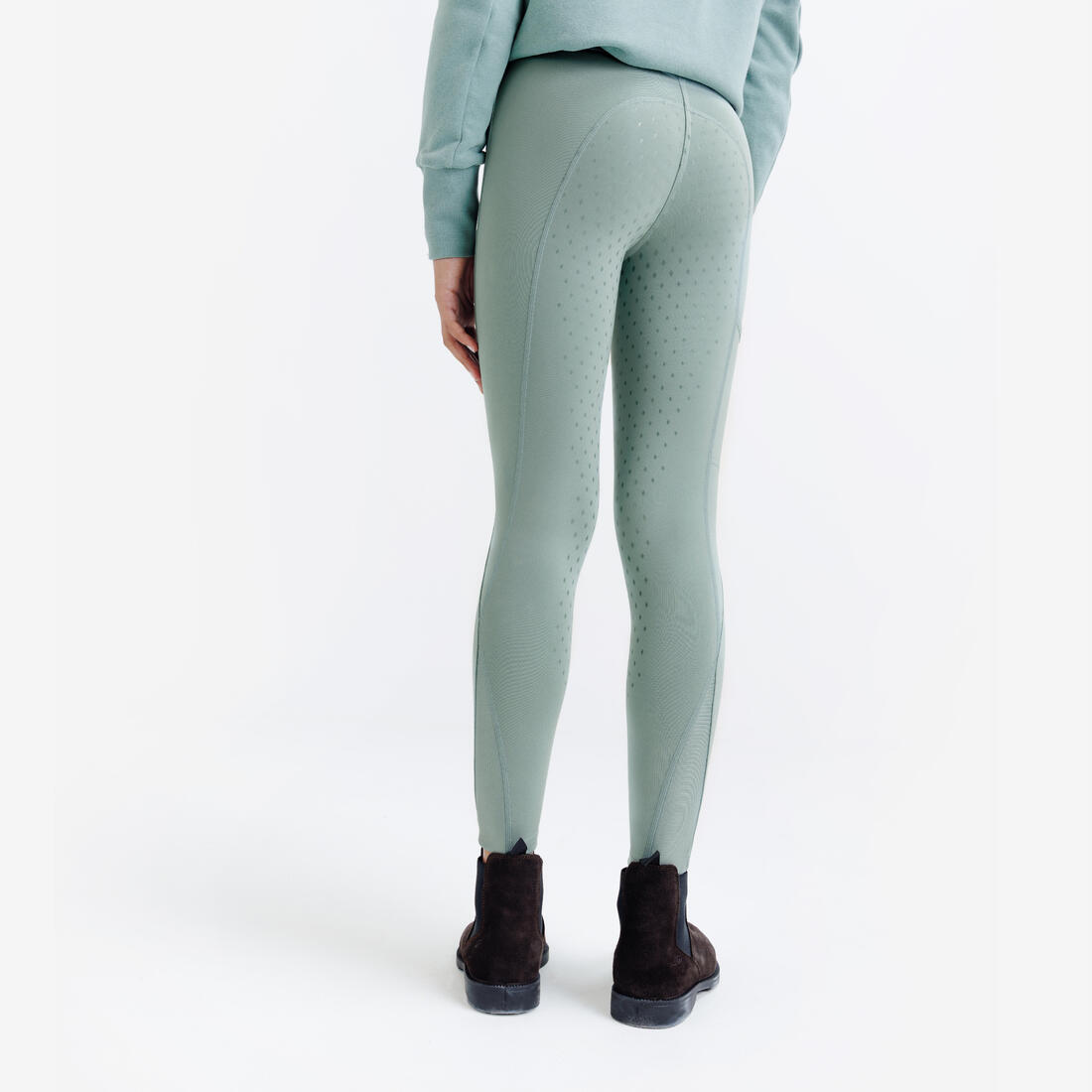 Legging équitation fullgrip Enfant - 500 marine print