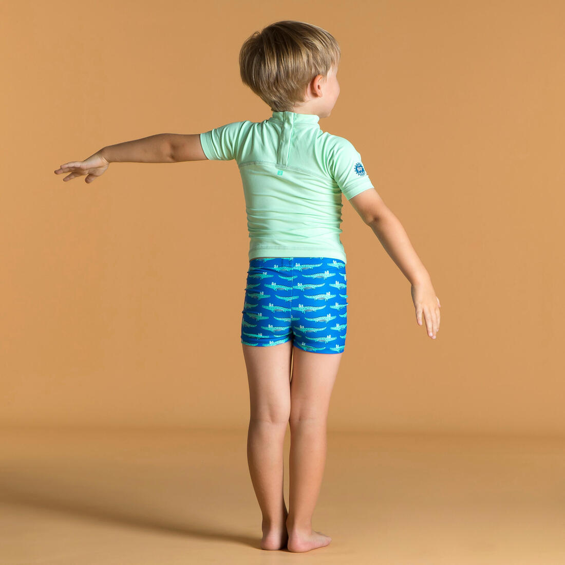 T-shirt anti uv bébé manches courtes corail