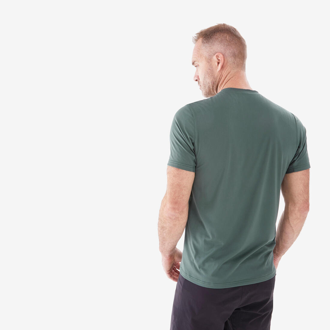 T-shirt de randonnée manches courtes en synthétique - Homme-  MH100