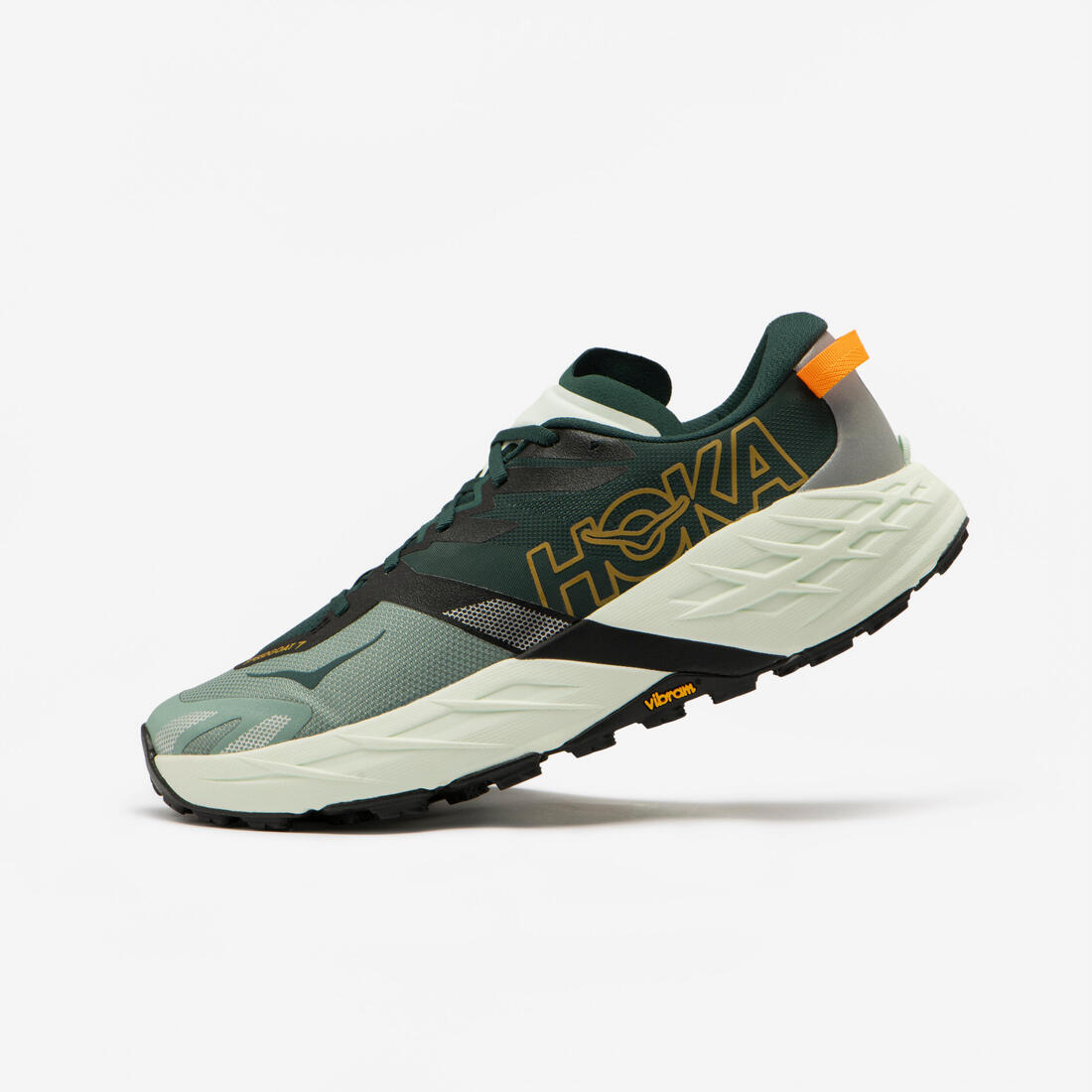 Chaussures de running trail homme, Hoka Speedgoat 7, vert et