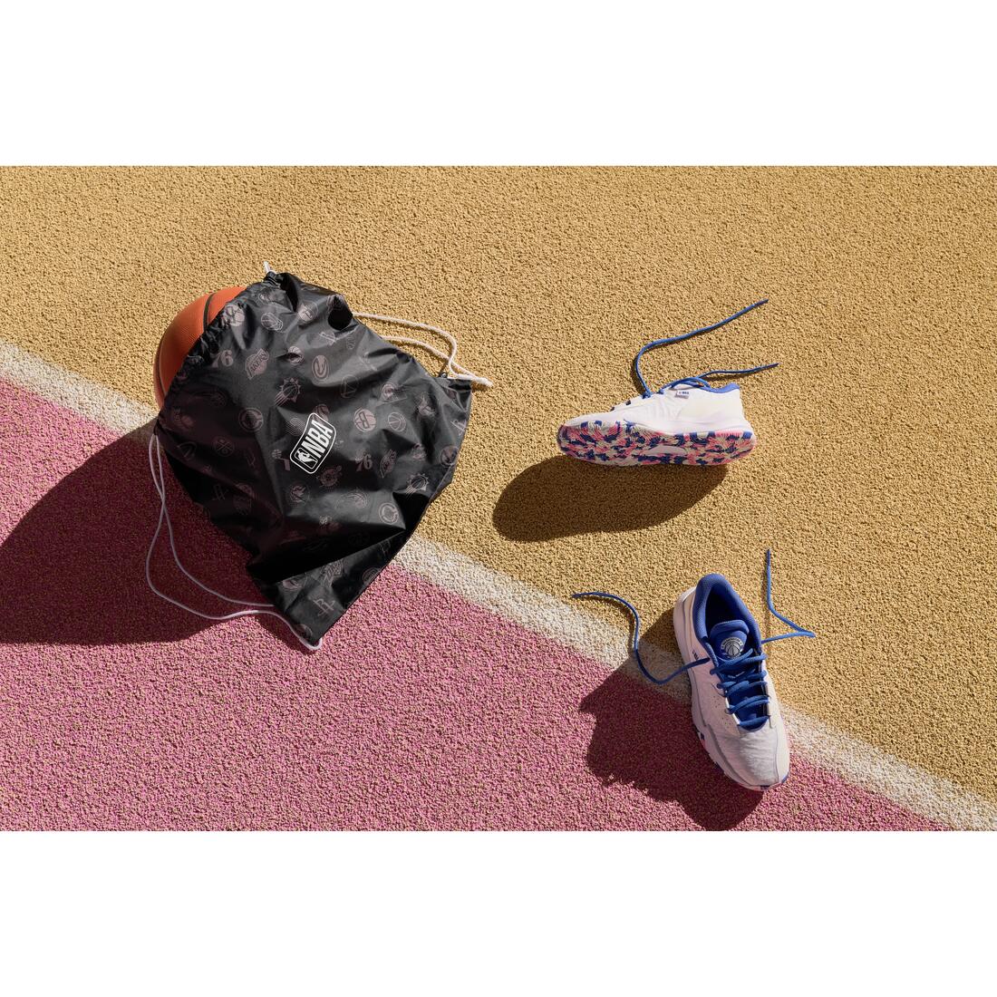 Sac à dos de basket NBA 12 litres à cordons, noir
