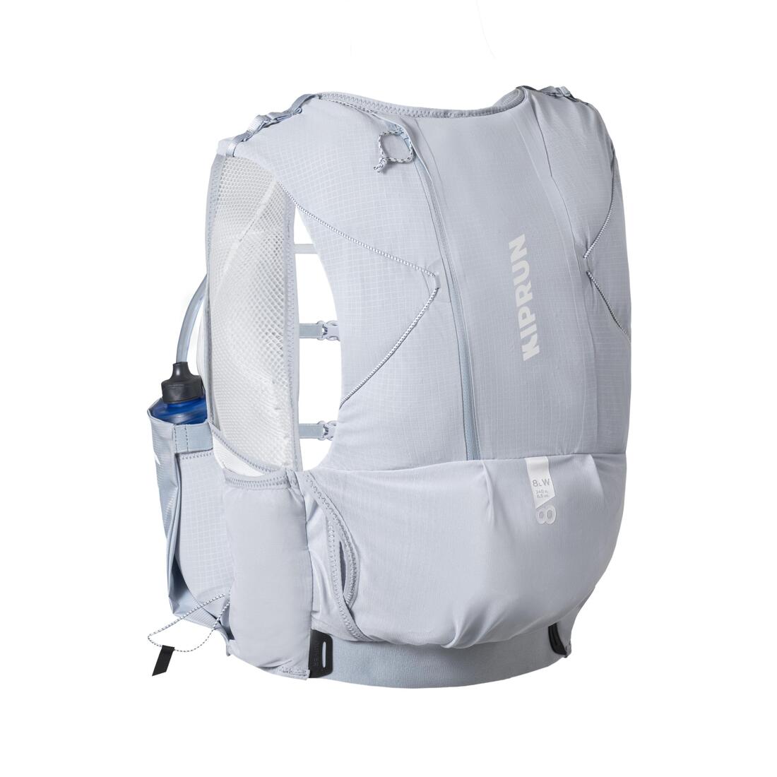 Sac trail running femme + 2 flasques 500ml incluses - KIPRUN 900 8L W