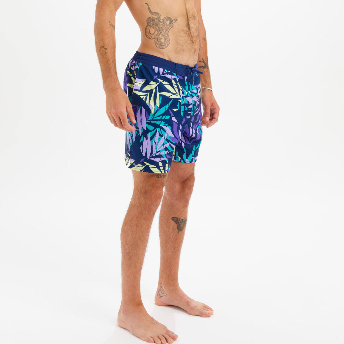 Boardshort surf 100 long surfergirl blue – violet iris