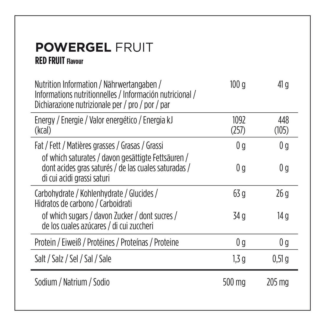 Gel énergétique POWER GEL fruits rouges 4x41g
