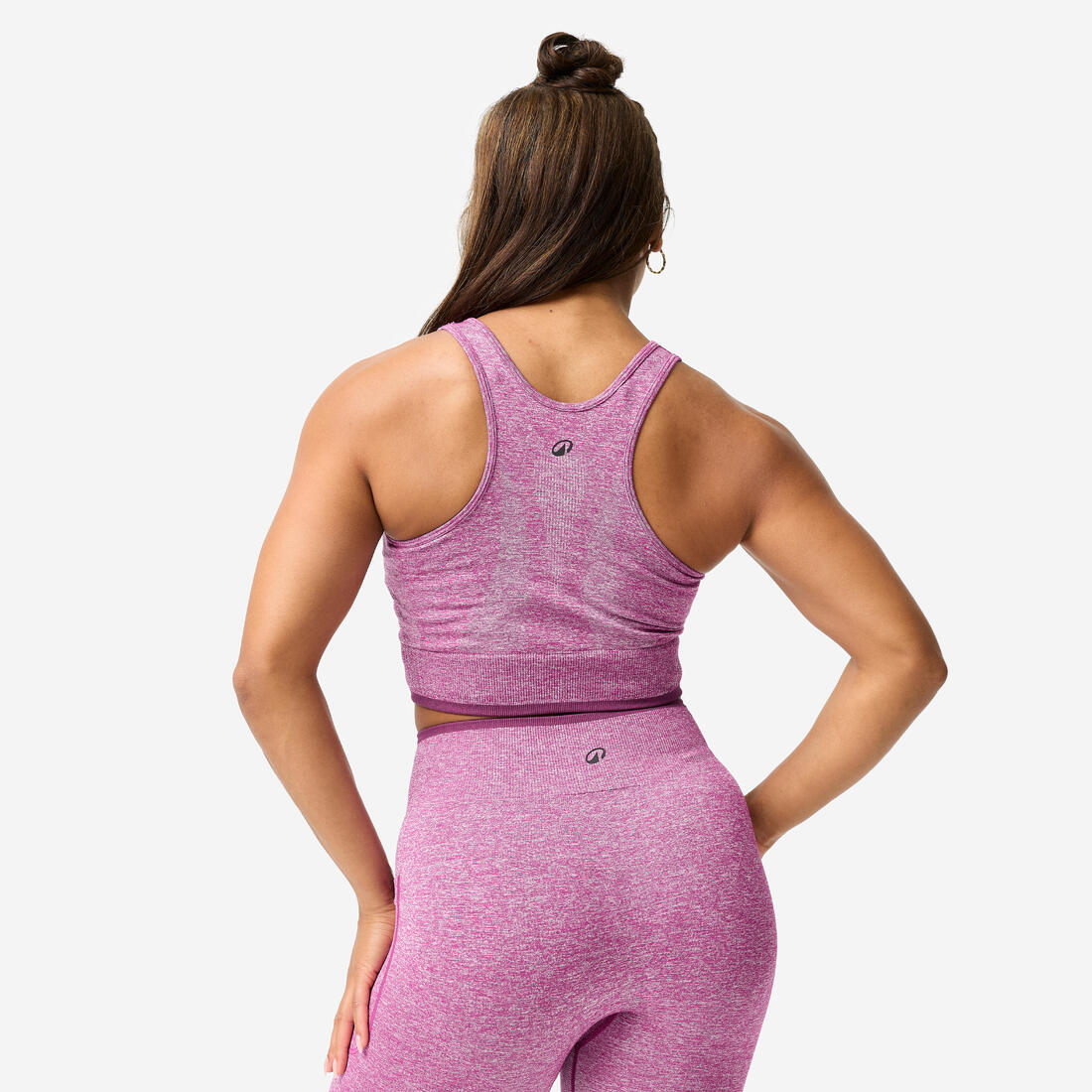 Débardeur seamless de musculation femme, violet foncé