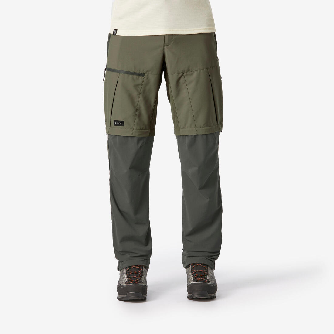 Pantalon de trek modulable 2 en 1 et résistant homme - mt500 – vert kaki bronze