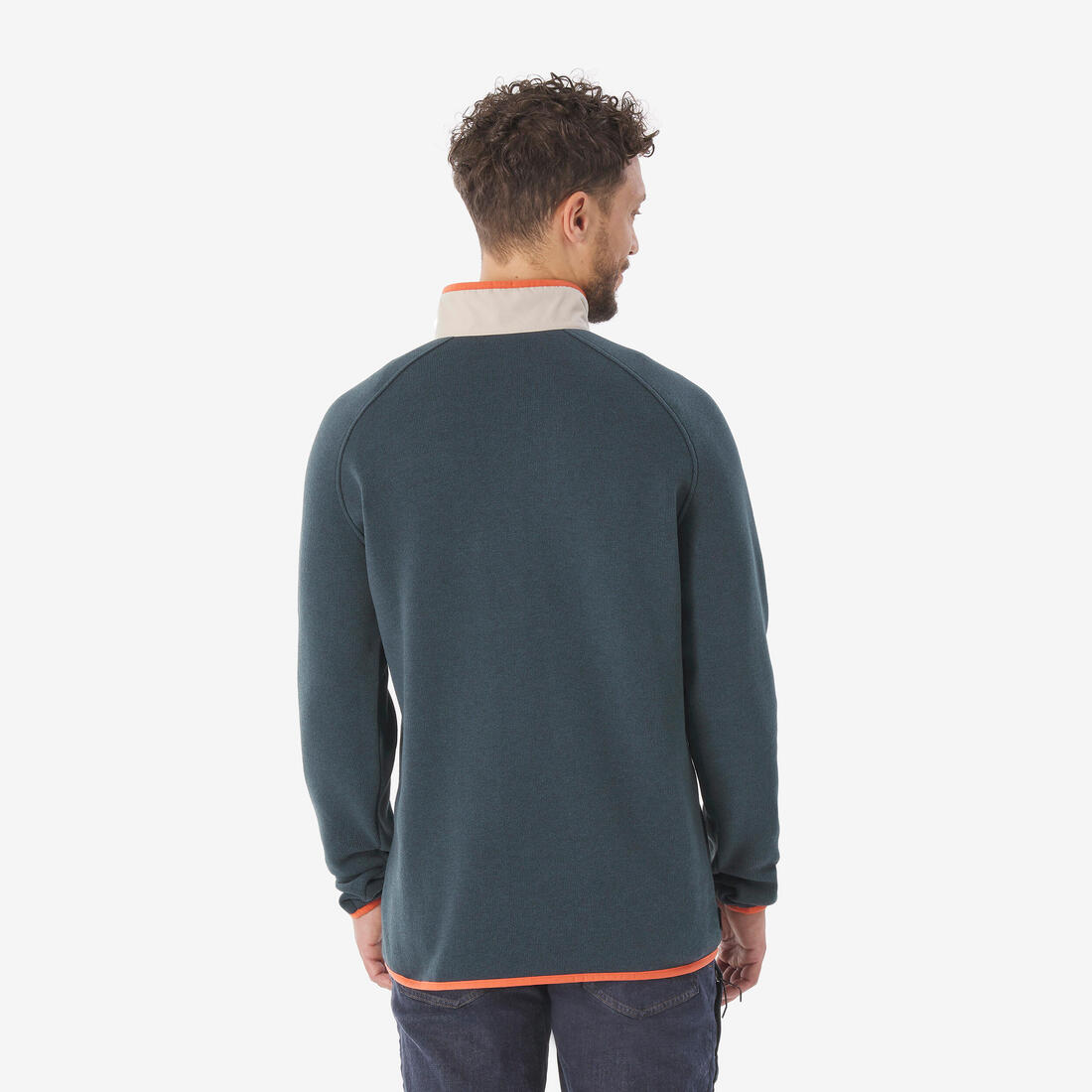 Pull de randonnée homme, NH500 Demi-zip