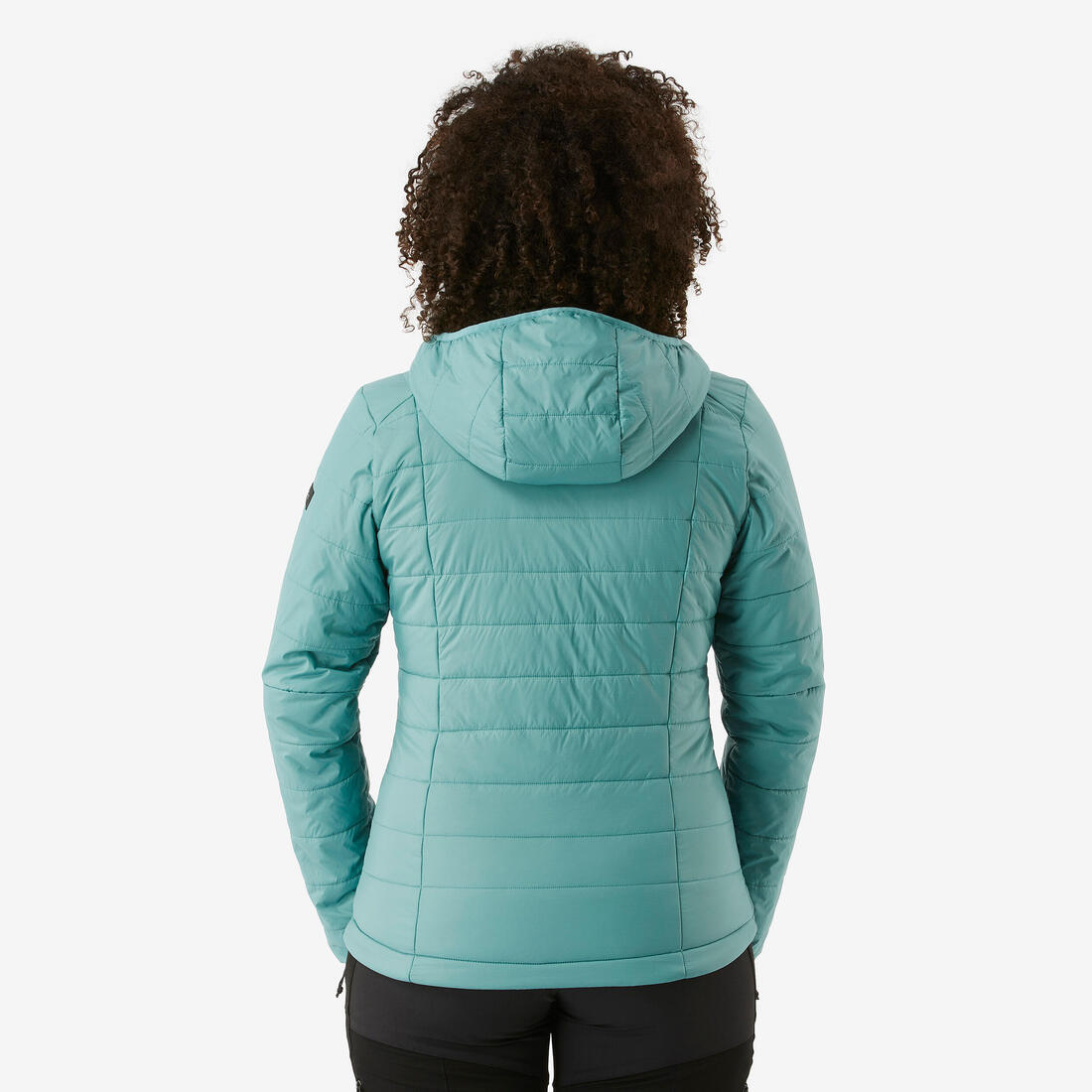Doudoune de trek à capuche synthétique femme, MT100