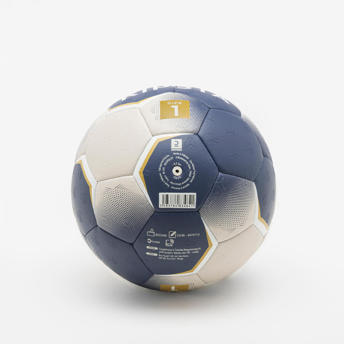 Ballon de handball taille 1 - hb500 hybride bleu/gris