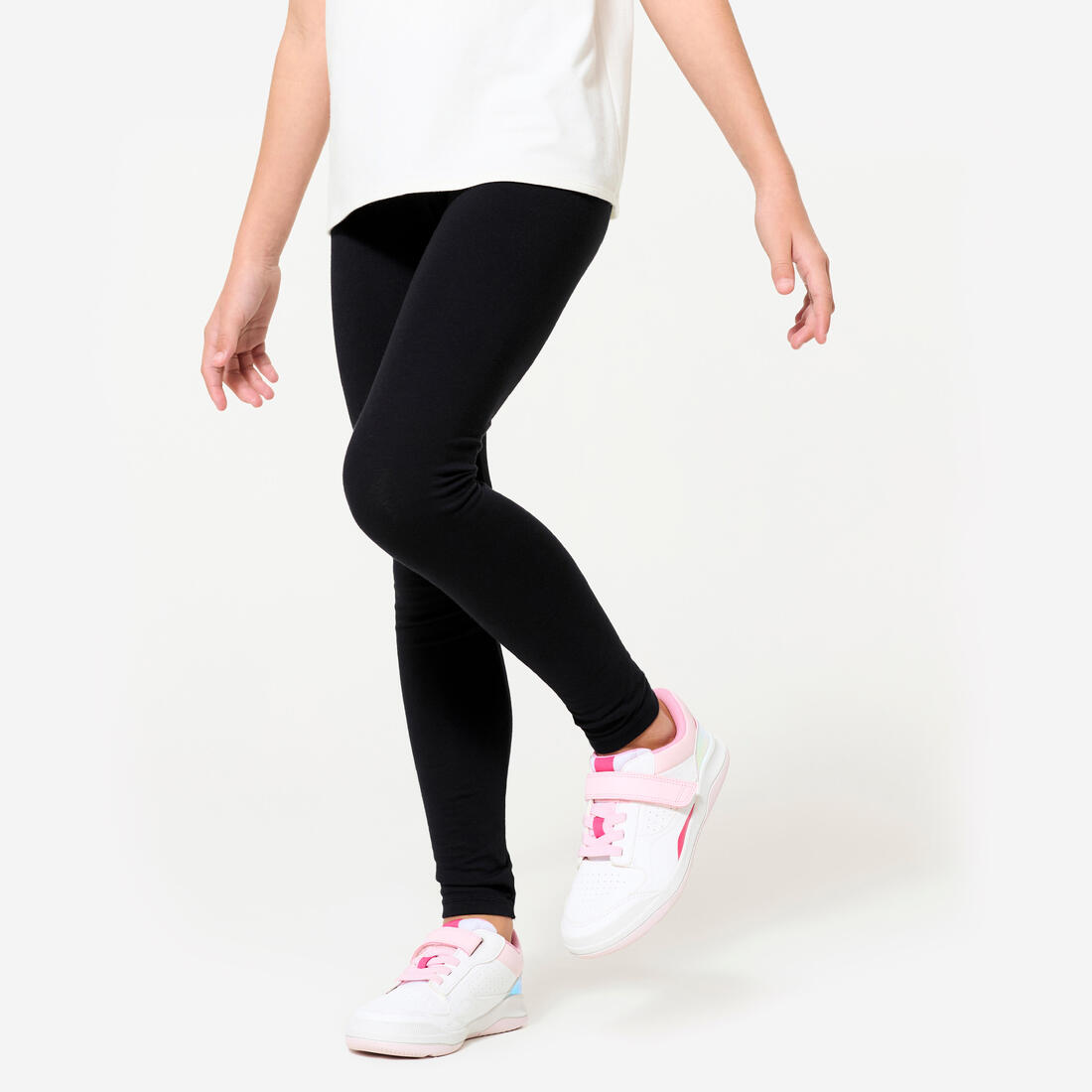 Legging fille coton - Basique noir