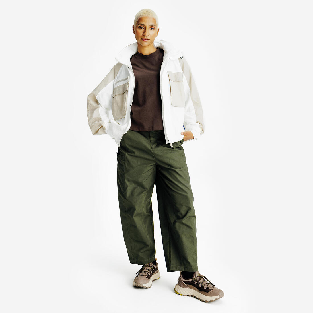 Veste crop femme, Lifetech, blanc et