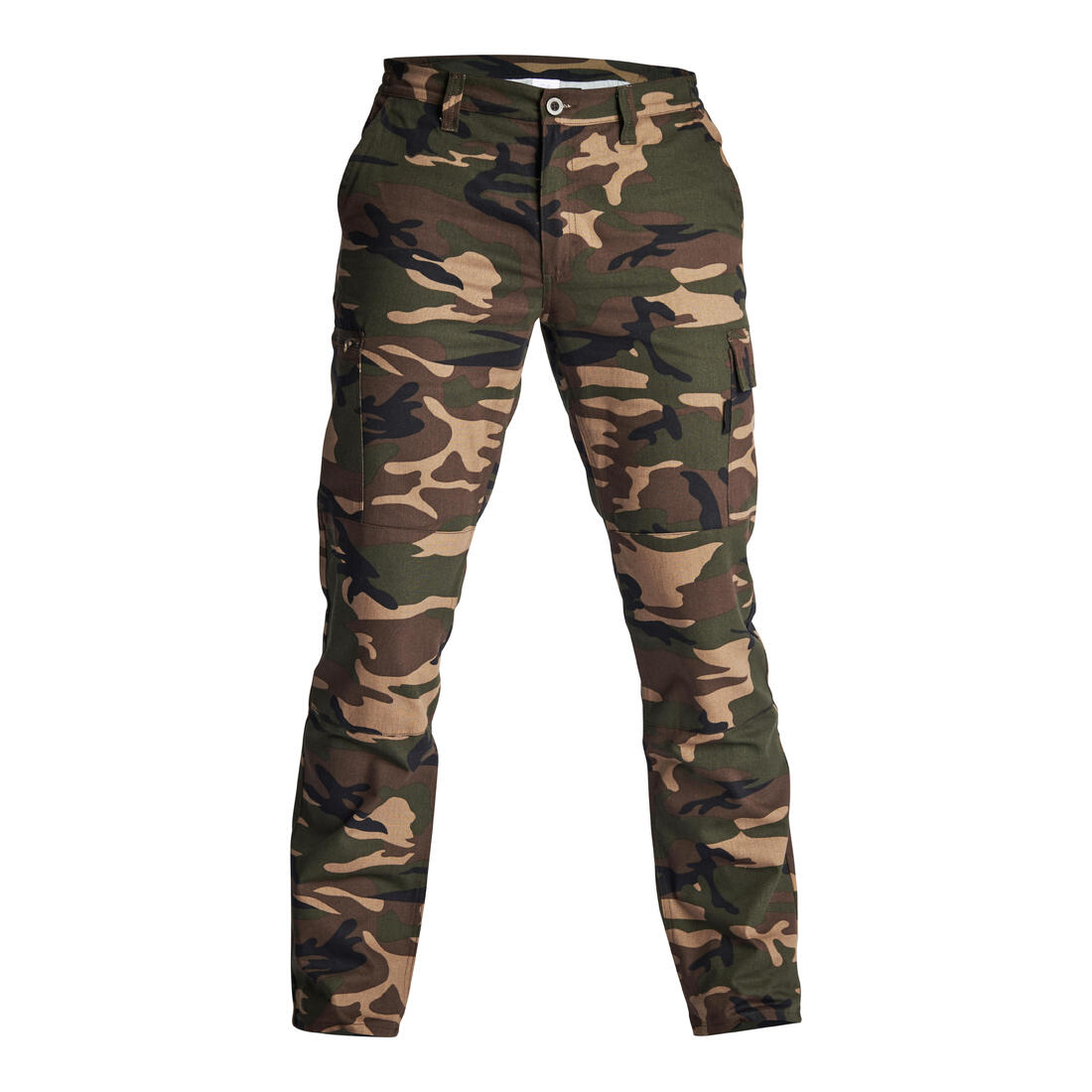 PANTALON CARGO RESISTANT STEPPE 300 CAMOUFLAGE WOODLAND