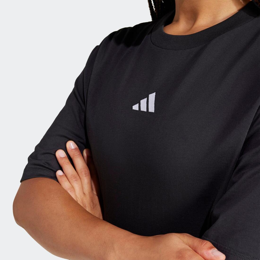 T-shirt de fitness femme, noir