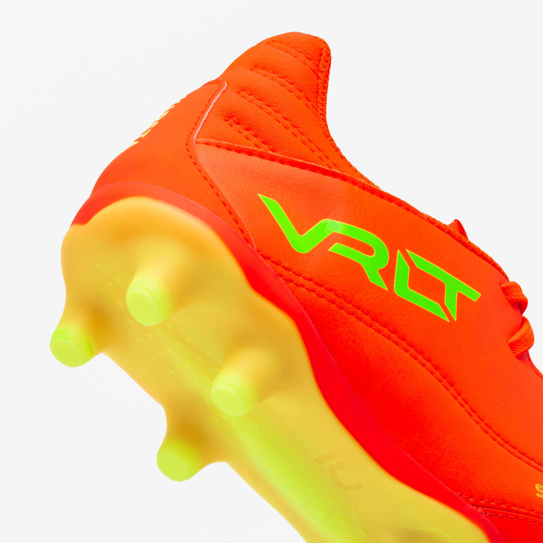 CHAUSSURES DE FOOTBALL ENFANT EN CUIR ET A LACETS VIRALTO II FG ACID RED
