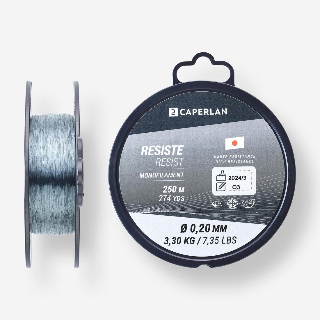 FIL DE PÊCHE LINE RESIST GREY 250 M NEW