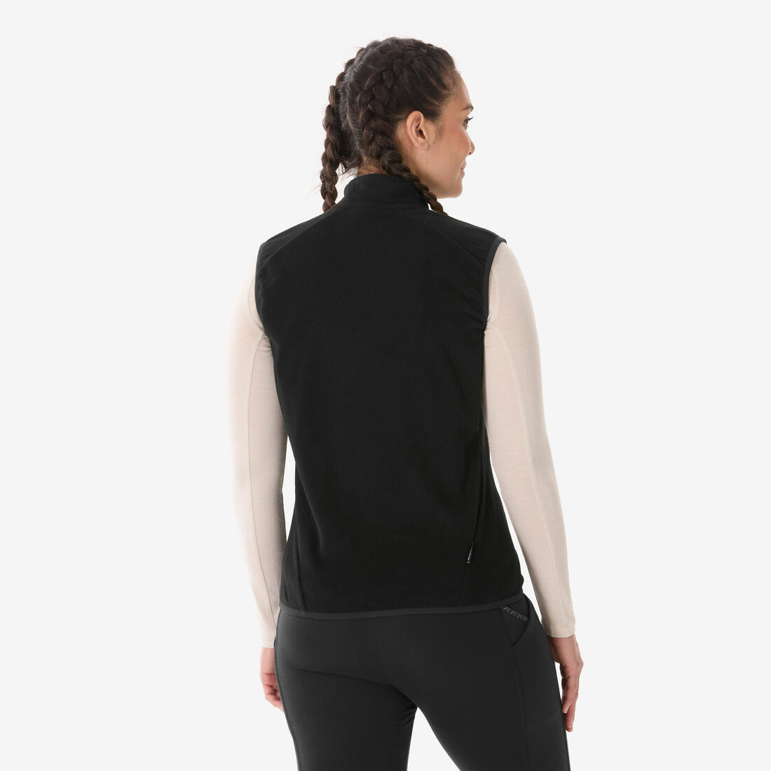 Gilet polaire de randonnée montagne femme, MH100 noir