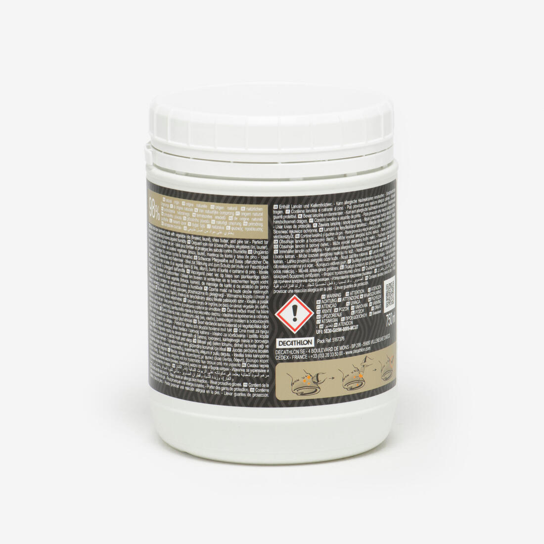 Graisse sabots naturelle Cheval et Poney - Onguent soin fortifiant 750 ml