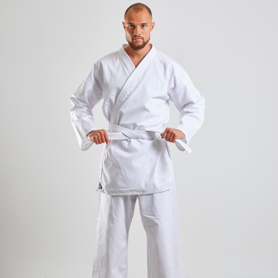 Kimono karaté 100 adulte – blanc ultra