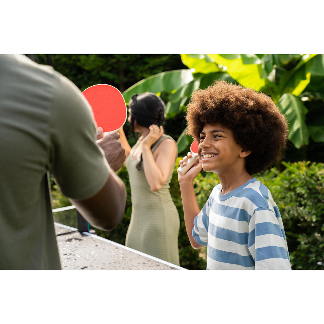 Set de 2 raquettes résistantes + 3 balles de ping pong - set ppr 100