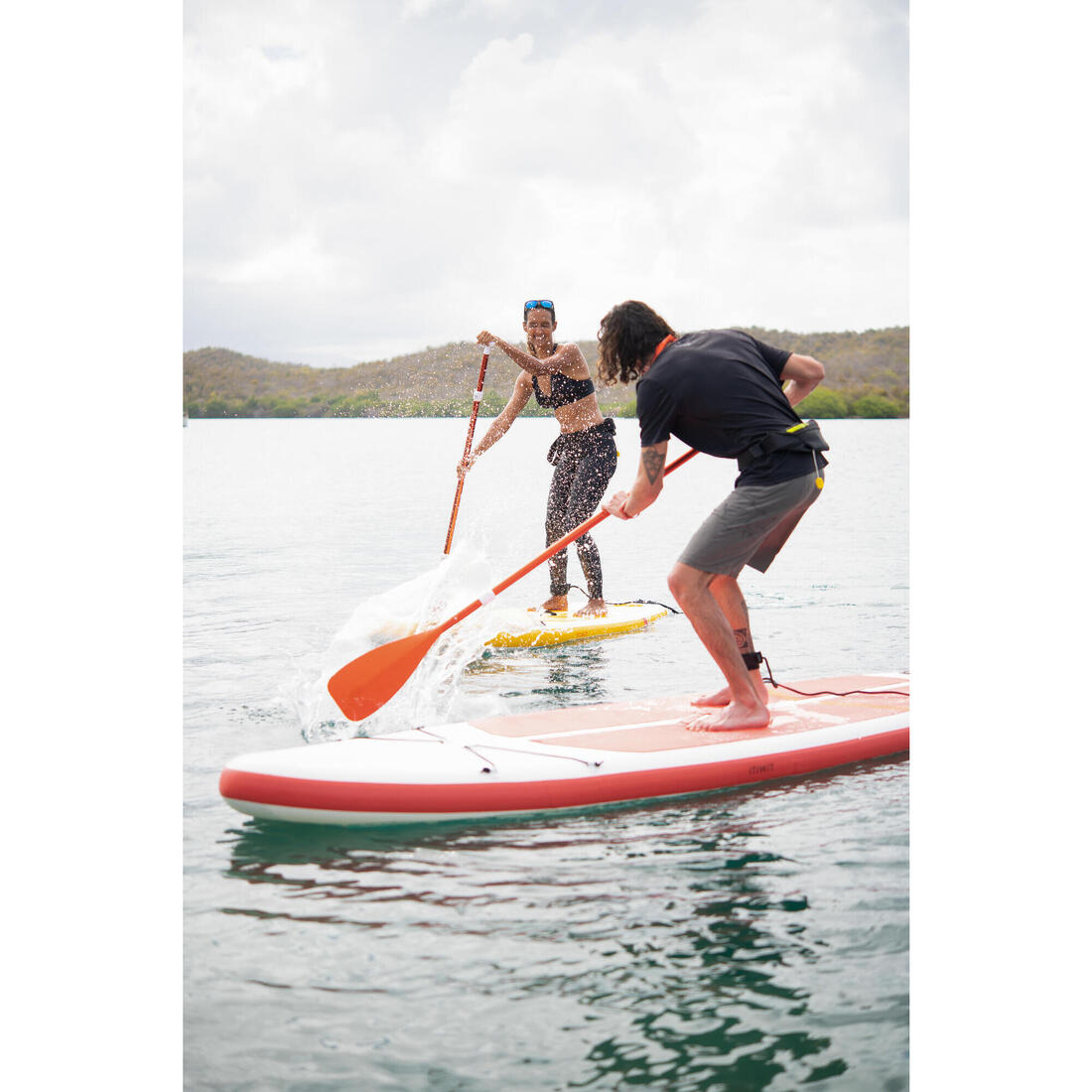 Pagaie de stand up paddle compacte 100 en 5 parties - 160-220 cm.