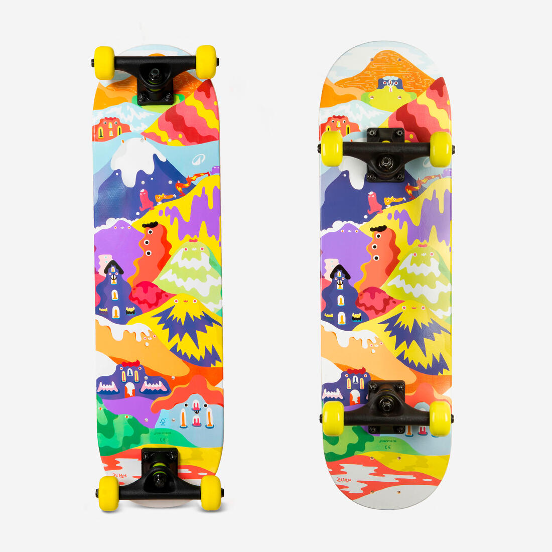 Skateboard enfant 3 à 7 ans Play 120 HAPPY MOUNTAINS