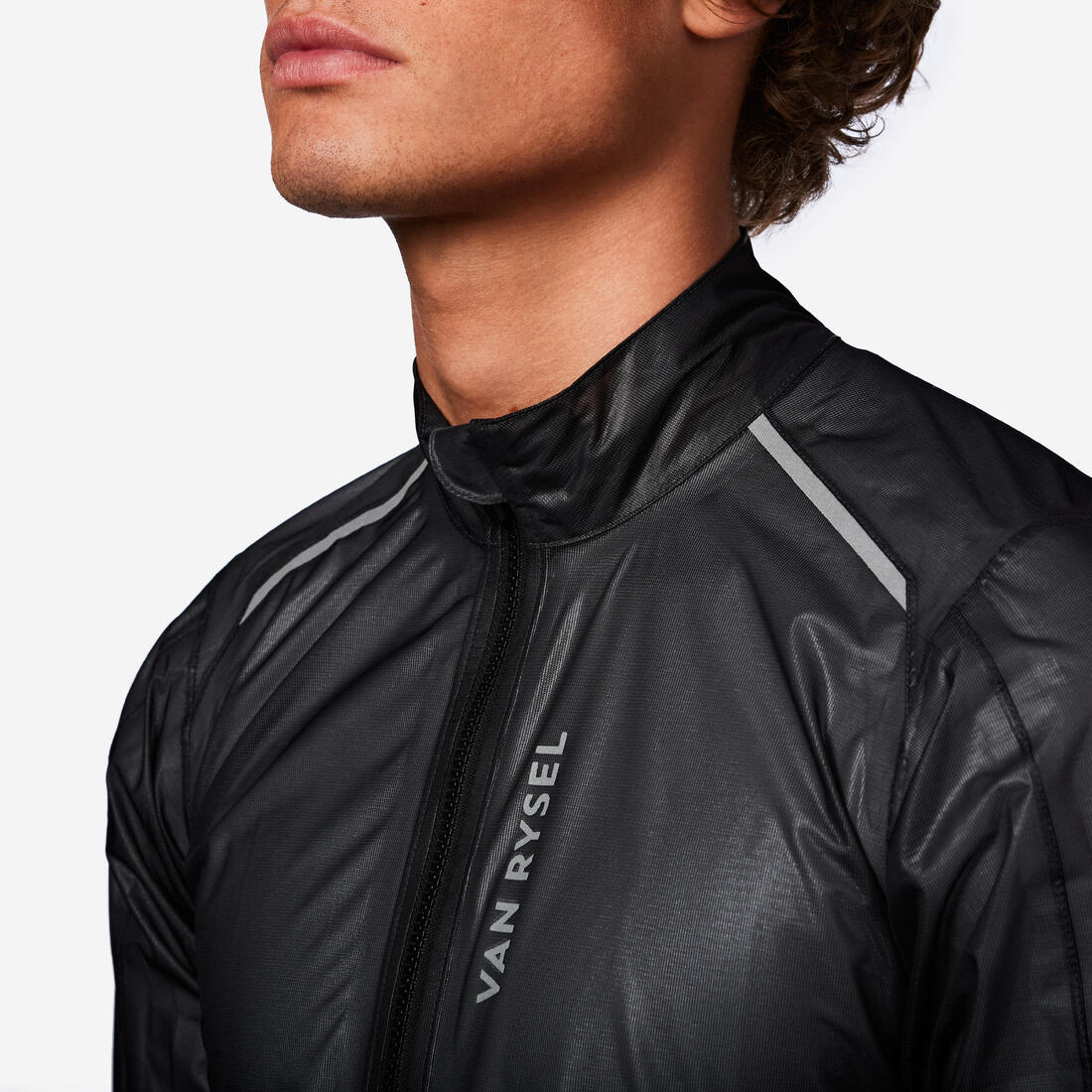 Veste de pluie de vélo de route manches longues homme, RCR ultralight noir