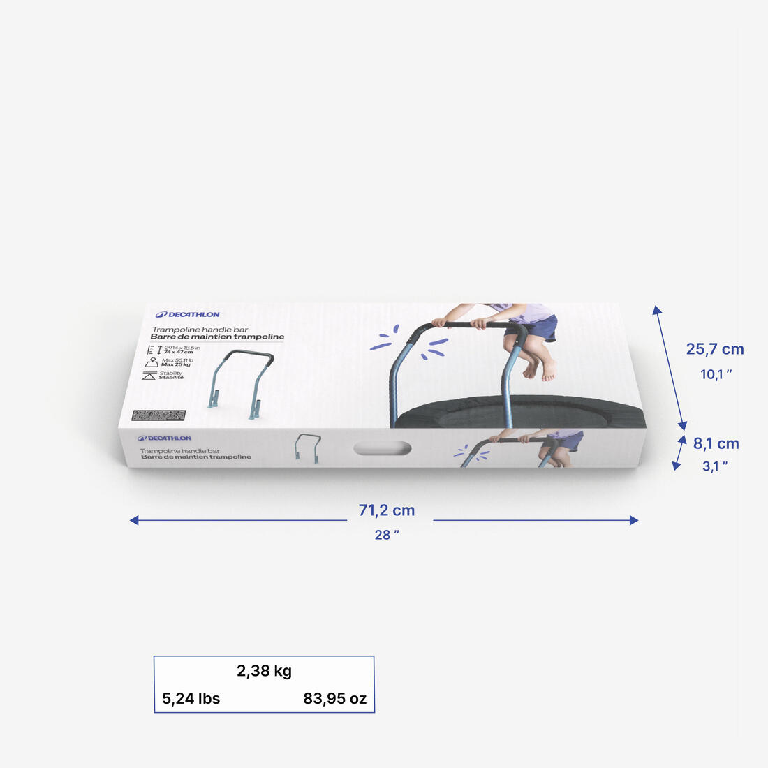 Barre de maintien pour mini trampoline enfant