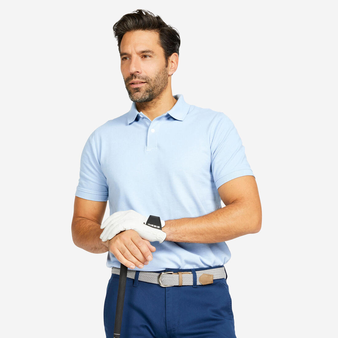 Polo de golf en coton polyester manches courtes homme, MW500