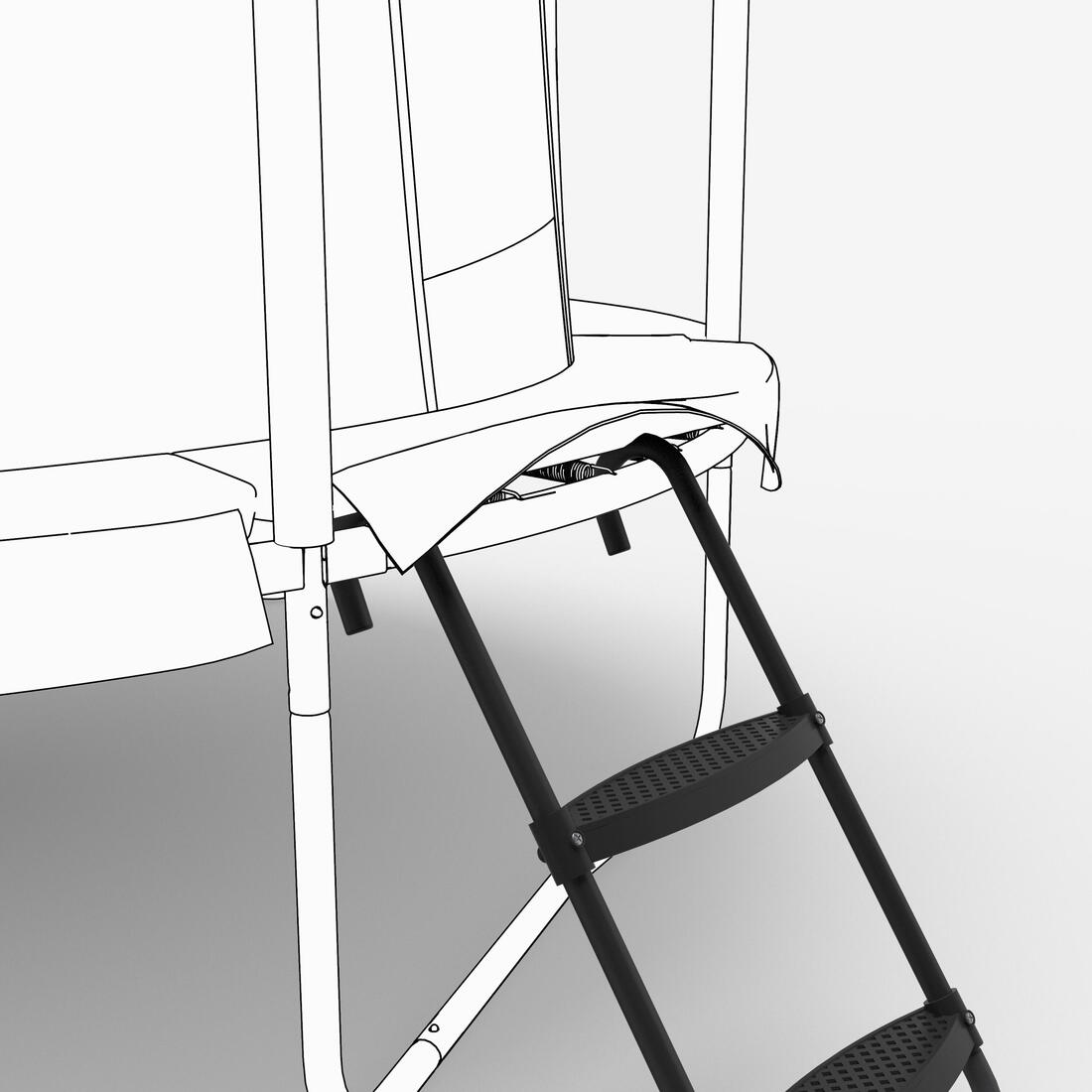 Echelle 2 marches trampolines 240 et 300
