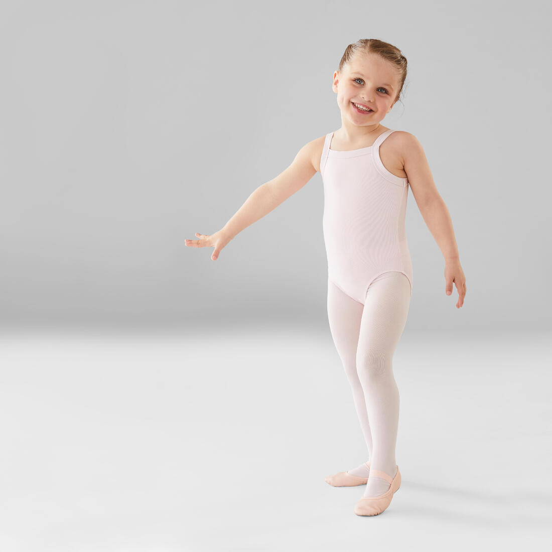 Justaucorps danse classique rose fines bretelles fille – rose bonbon pastel