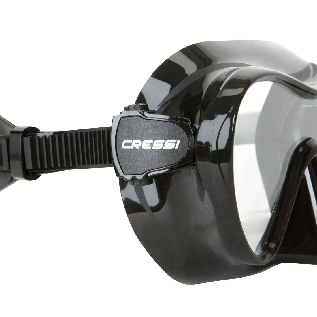 Masque plongée sans cerclage avec surmoulage, Frameless F1 noir