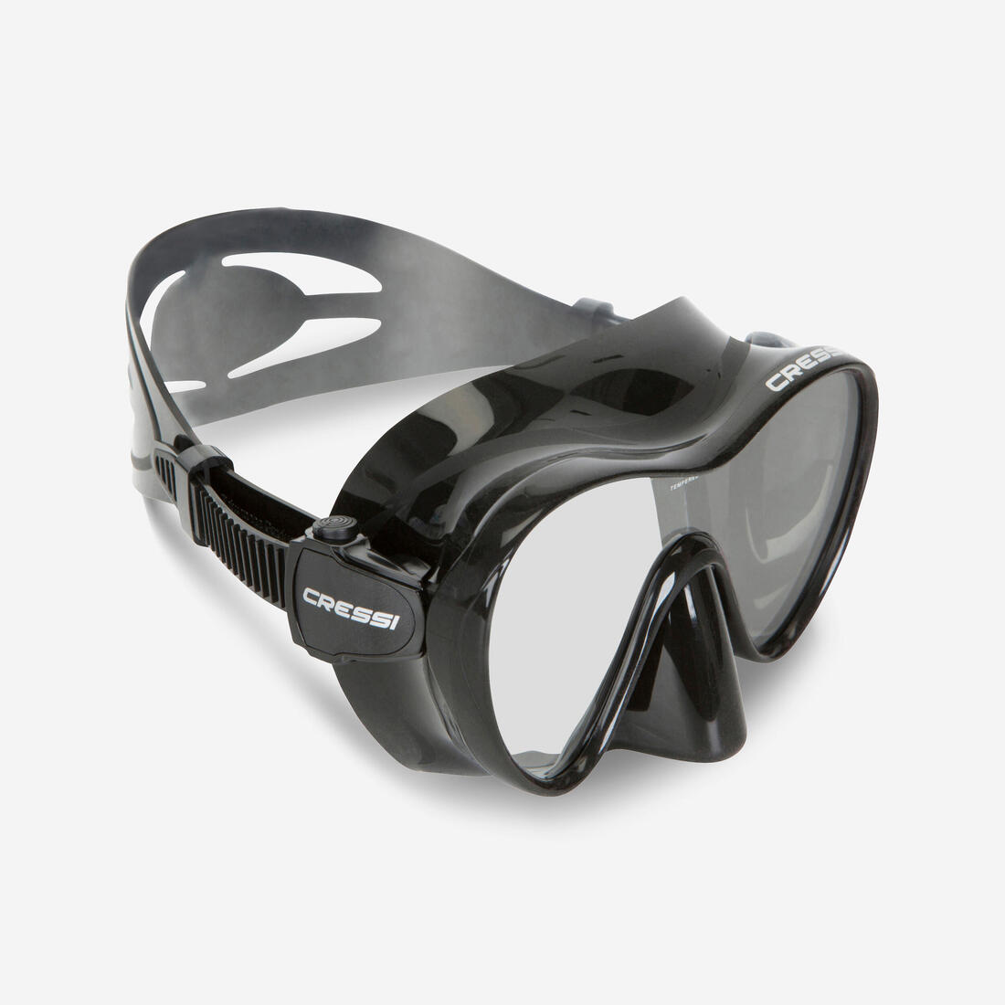 Masque plongée sans cerclage avec surmoulage, Frameless F1 noir