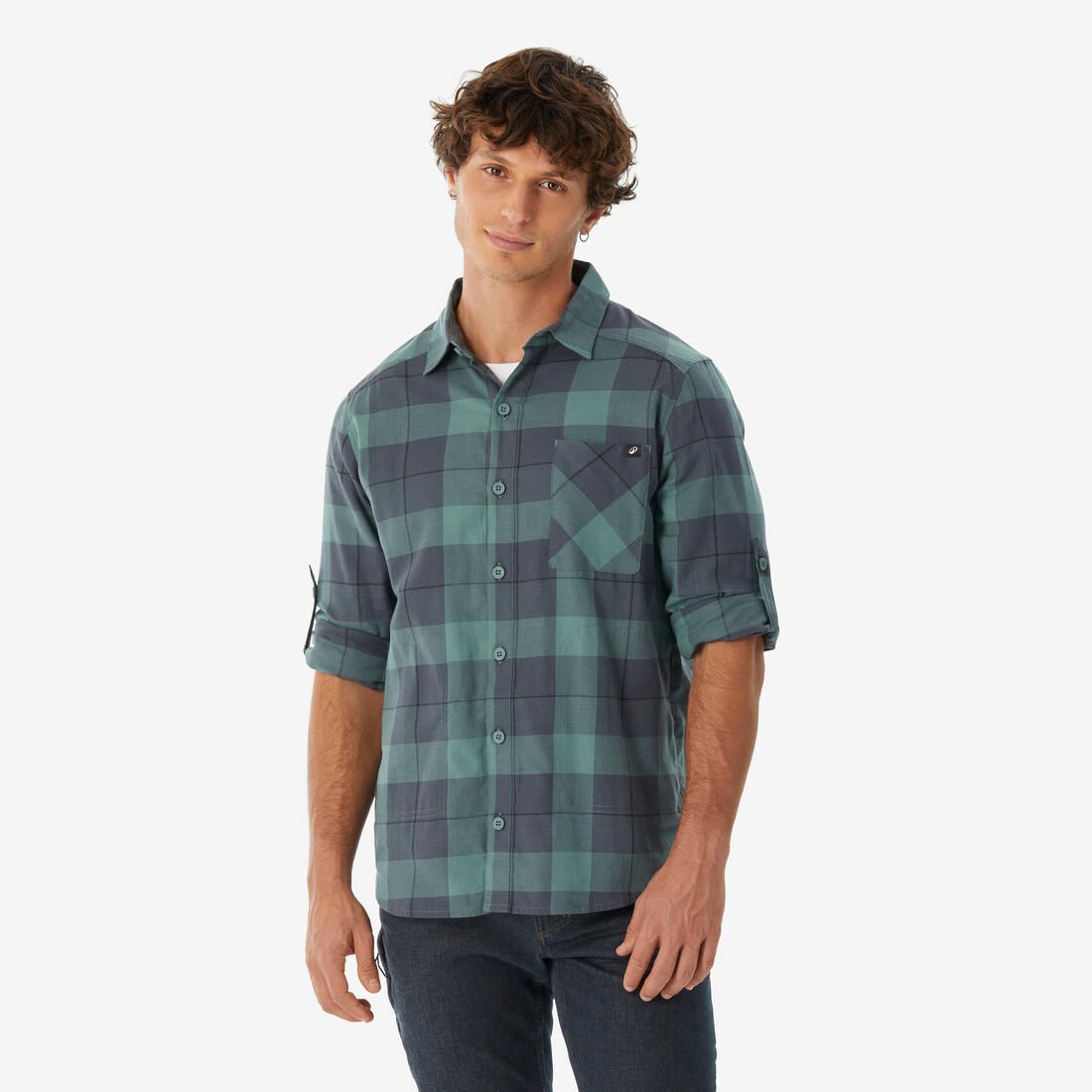 Chemise de randonnée manches longues homme, TRAVEL 500 Chaud