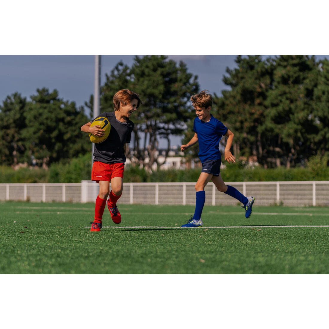 Chaussettes hautes de rugby enfant R500