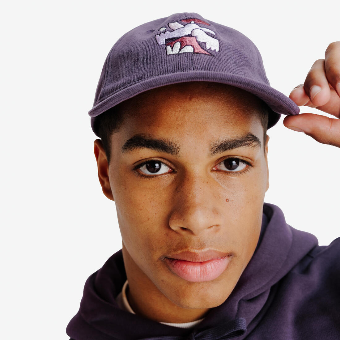 Casquette Baseball en velours, Elementals, violet foncé