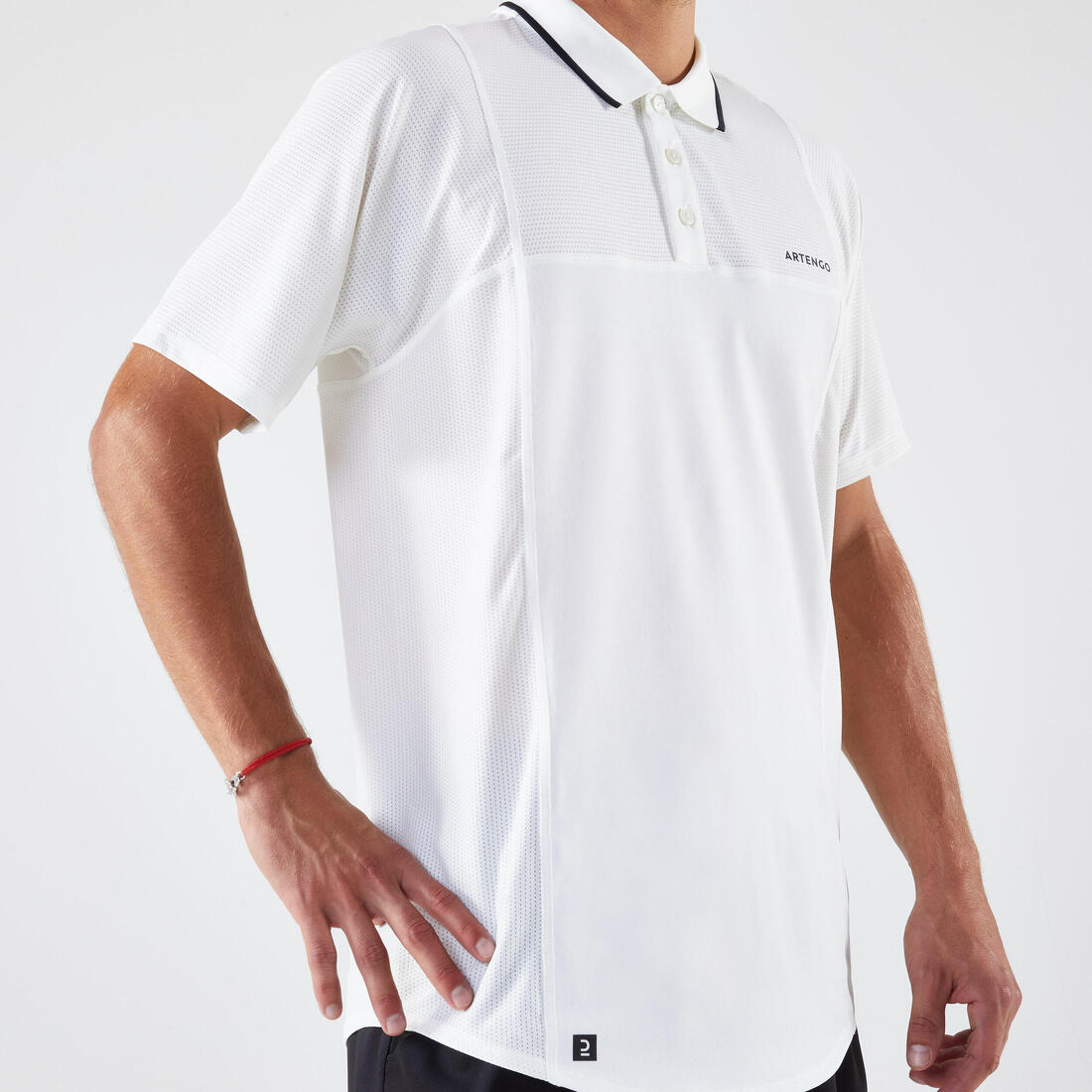 Polo tennis manches courtes Homme - Artengo DRY Marine