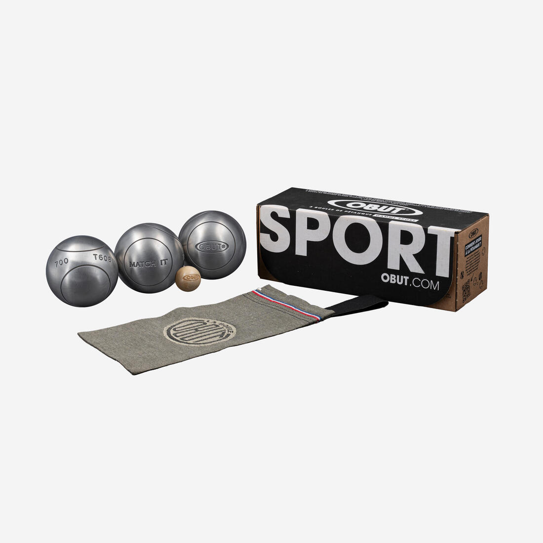 3 BOULES DE PÉTANQUE COMPÉTITION OBUT MATCH IT