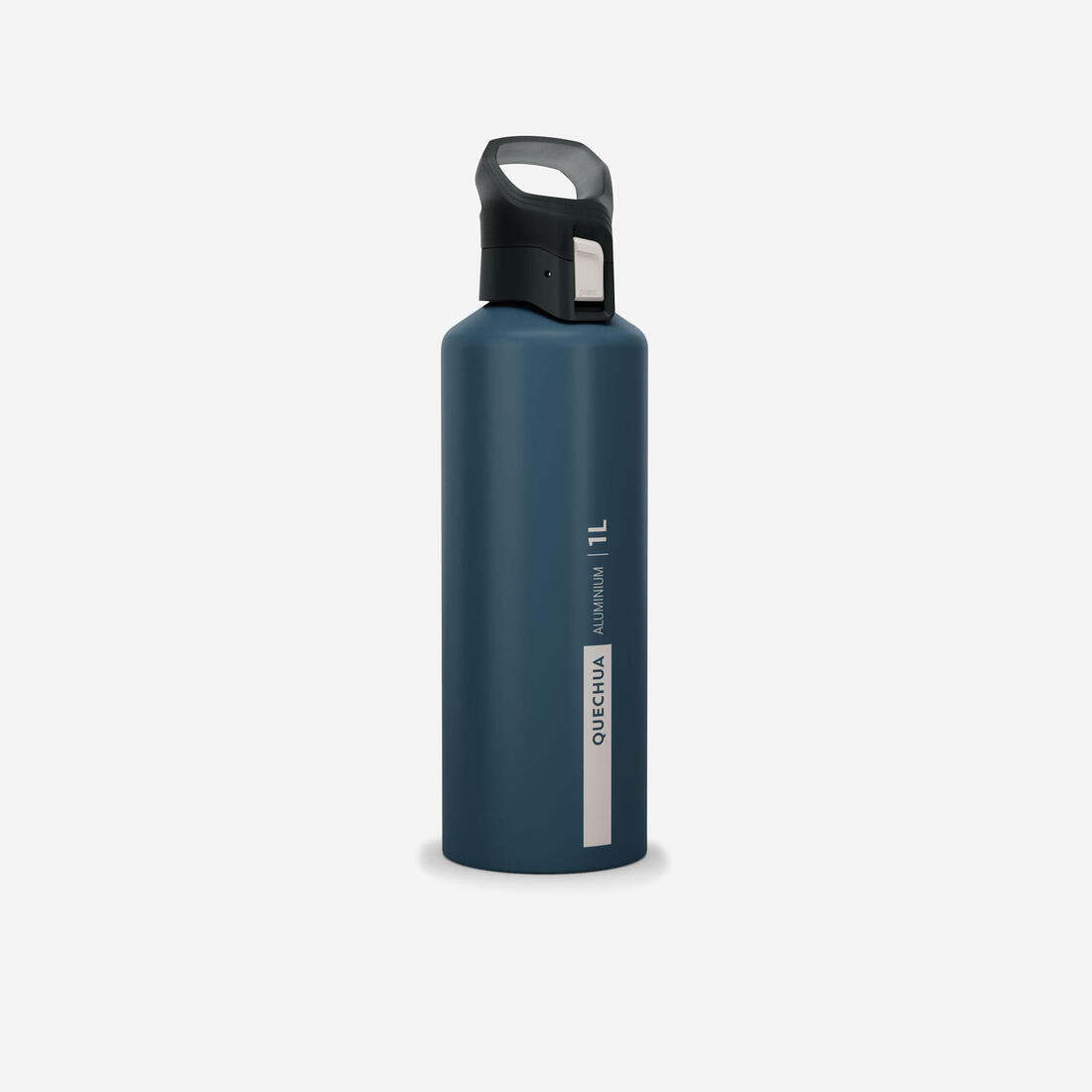 Gourde alu 1L avec bouchon instantané, composée à 100% d’alu recyclé