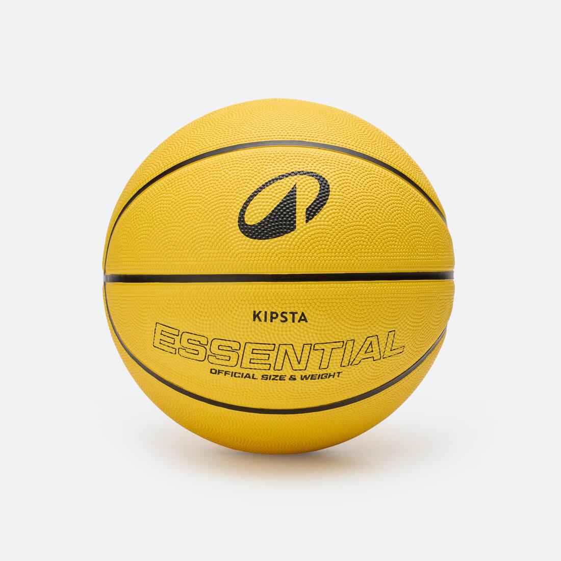 Ballon de basket r100 de taille 5 jaune jusqu'à 10 ans pour débuter.