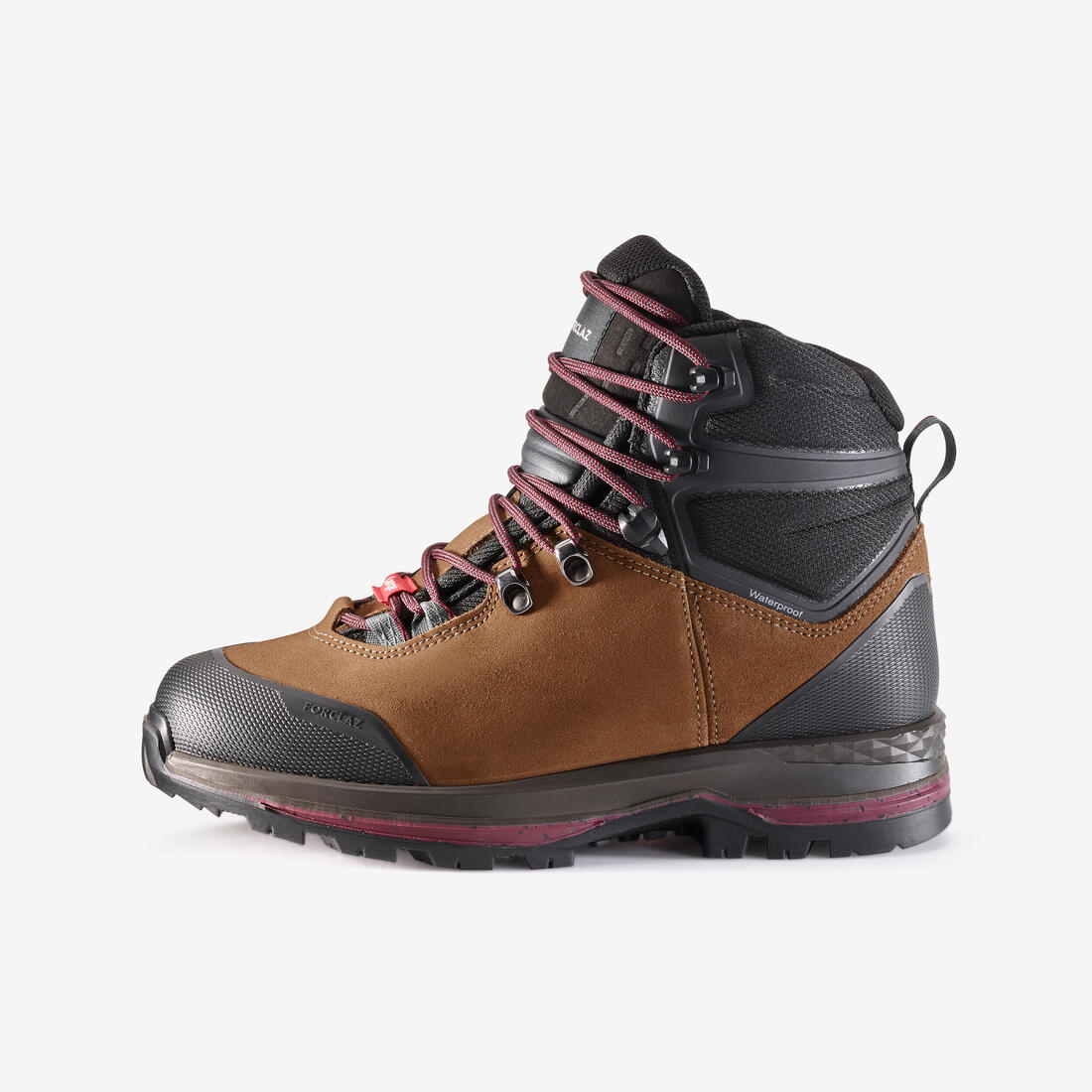 Chaussures trekking cuir imperméables - mt100 - large - femme haute – 8559700
