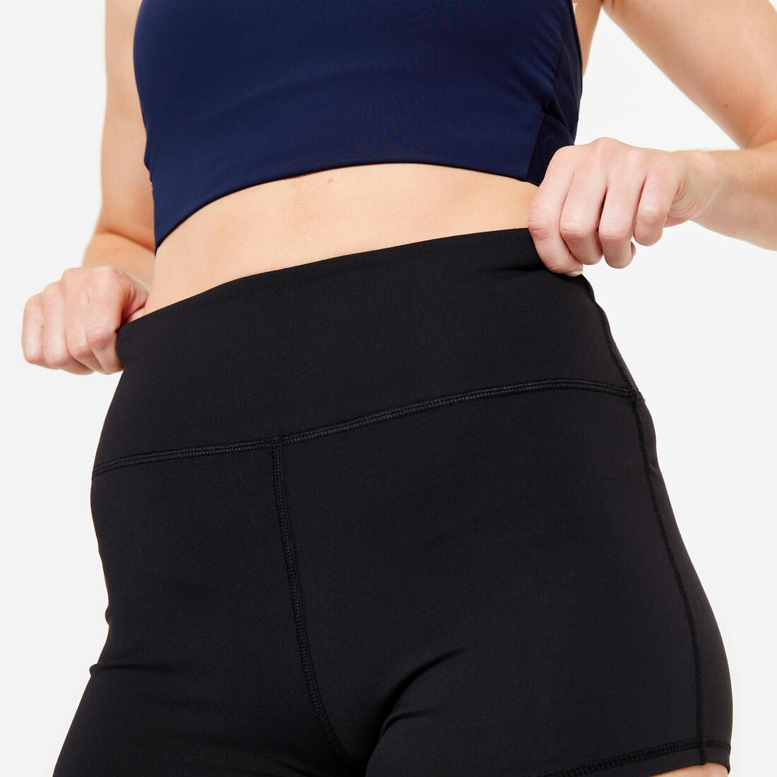 Short danse moderne taille haute femme - noir